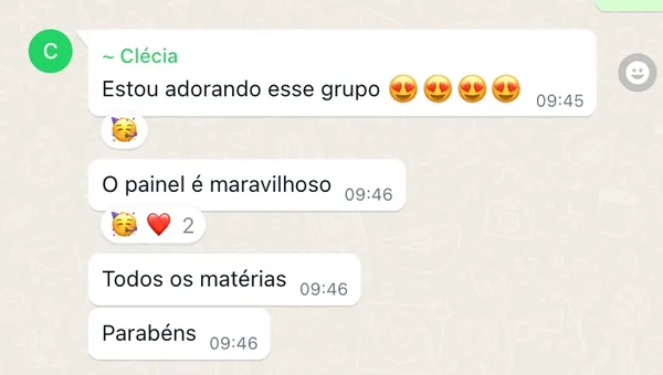 Depoimento da Clécia sobre o grupo e painel