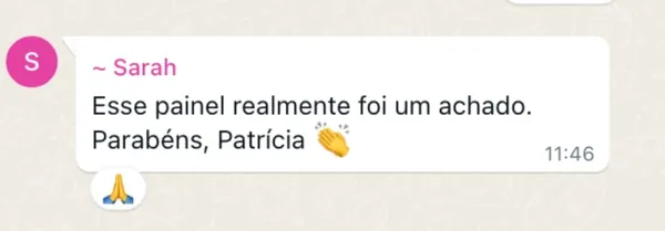 Depoimento da Sarah sobre o Painel