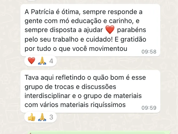 Depoimentos sobre o grupo e discussões
